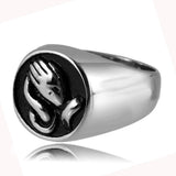 Maxbell Stainless Steel Memorial Keepsake Ash Urn Holder Ring Lady Hand in Hand US 8 - Aladdin Shoppers