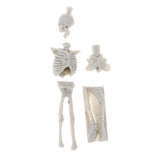 Unassembly Unpainted Kit 1/35 Resin Skull Skeleton Models for Diorama Scene