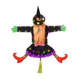 Maxbell Crashing Witch into Tree Decoration Classic for Party Supplies Outdoor Party B