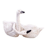 2x Swan Statues Couple Swan Figurines Birthday Gift Cabinet Resin Sculptures Style C