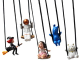 5Pcs Swinging Car Hanging Ornament Decorative for Outdoor Porch Indoor