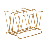 Maxbell Metal Cup Drying Rack Hold 6 Sturdy Coffee Mug Holder for Home Tea Cups Mugs gold