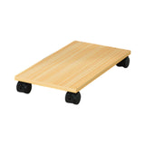 Maxbell Desktop CPU Wooden Rolling Stand PC Holder Cart for Under Desk Gaming School Wood