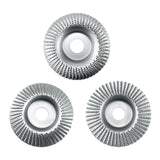 Maxbell 3x Wood Carving Disc Set Angle Grinder Polishing Home Grinding Wheel Shaping Inner Dia 12.5cm