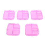 Maxbell Maxbell 5 Pieces Medicine Tablet Holder Organizer Dispenser Case Pill Box  pink