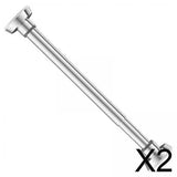 Maxbell 2xTelescopic Clothing Rod Adjustable Closet Rod for Cabinets Closet Bathroom
