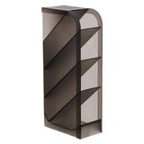 Maxbell 2xPencil Dispenser Desk Stationery Organizer 4 Layer for Home Office Organizer grey oblique