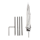 Maxbell Outdoor Plant Sunshade Umbrella Sturdy Weatherproof for Bonsai Patio Outside silver