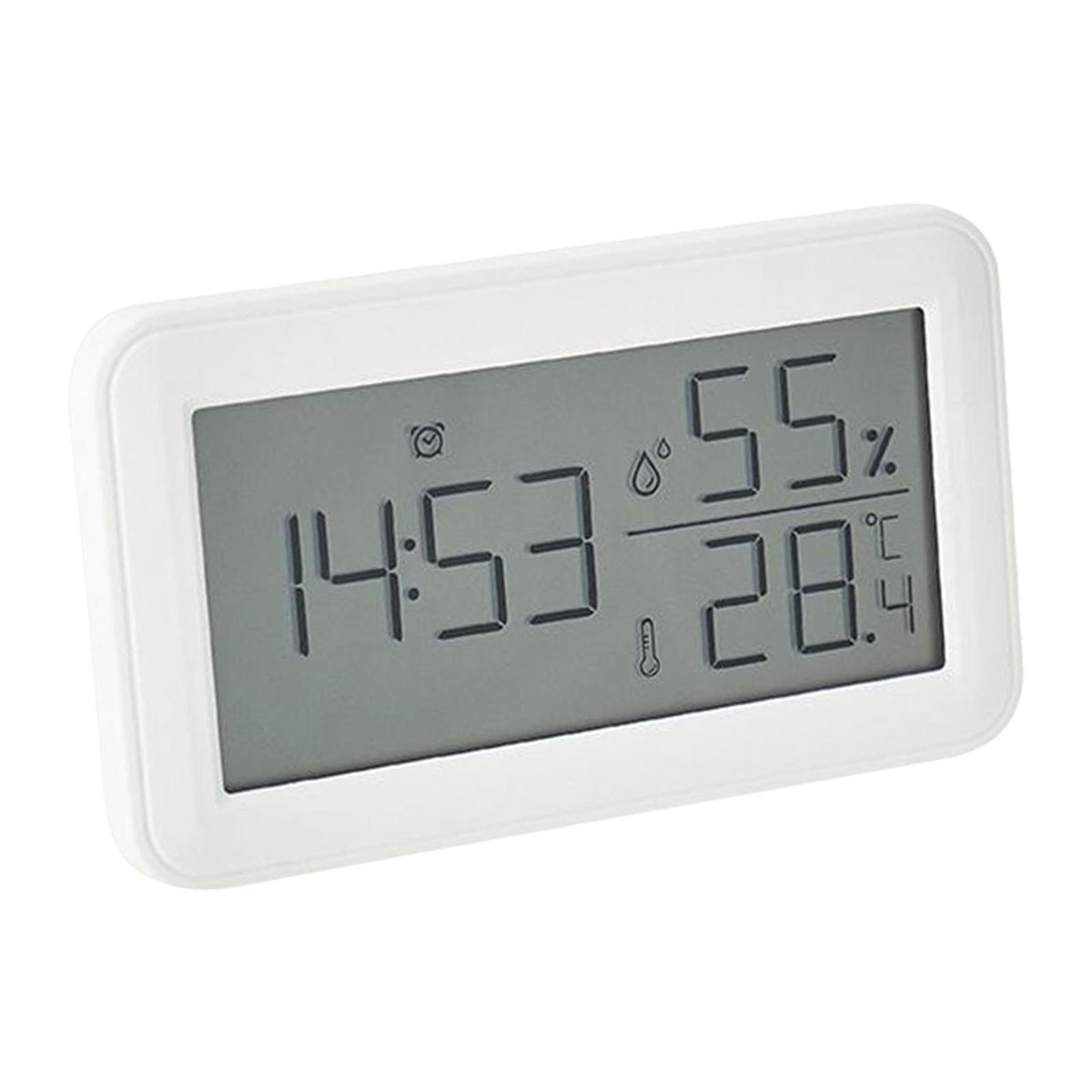 Maxbell Maxbell Digital Alarm Clock Indoor Temperature Hygrometer Large Display LCD Screen White