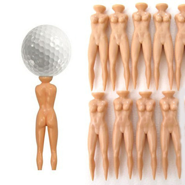 Maxbell 10pcs Golf Tee Multifunction Nude Lady Divot Tools Tees SNOO2