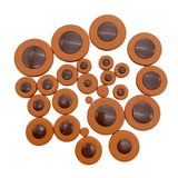 Maxbell 25x Saxophone Leather Pads Sax Leather Pads for Sax Accessory Alto Saxophone