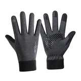 Maxbell Winter Gloves Nonslip Portable Soft Warm Mittens for Running Daily Work Snow Gray M