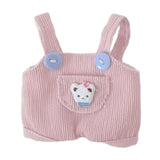 Maxbell Dolls Suspender Pants Doll Clothes for 15cm Dolls Boys Dolls Halloween Gifts Pink