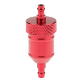 Maxbell Motorcycle Pit Dirt Bike ATV Quad Inline Fuel Gas Filter 1/4 inch 6mm Red