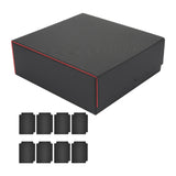 Maxbell Card Deck Case Card Storage Box for Collectible Basketball Cards Sport Cards red Lining