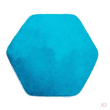 Maxbell Soft Plush Kids Tent Carpet Rug Pad Bedroom Cushion - Hexagonal Blue 2x