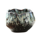 Maxbell 150ml Lotus Shaped Artwork Ceramic Master Cup for Dining Room Office Desktop Green