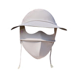 Maxbell Face Mask with Brim Reusable Portable Face Covering for Beach Travel Outdoor gray