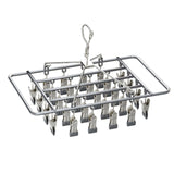 Maxbell Drying Rack Load Bearing Multifunction Clothespin for Shorts Pants Underwear Argent
