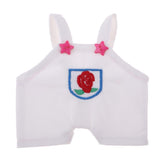 Maxbell Lovely Flower Overalls Shoulder Strap Pants For 1/8 BJD MSD BB Dolls White - Aladdin Shoppers