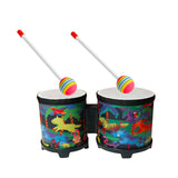 Maxbell 5'' and 6'' Bongo Drum Set with Wood Drumsticks for Girls Boys Birthday Gift Animal