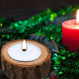 Maxbell 10x Tree Stump Wooden Candle Holder Tea Light Holder  Wedding Decor 2.5cm