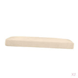 Maxbell 2Pcs Sofa Futon Seat Cushion Cover Couch Slipcover Protector Cream_Size L