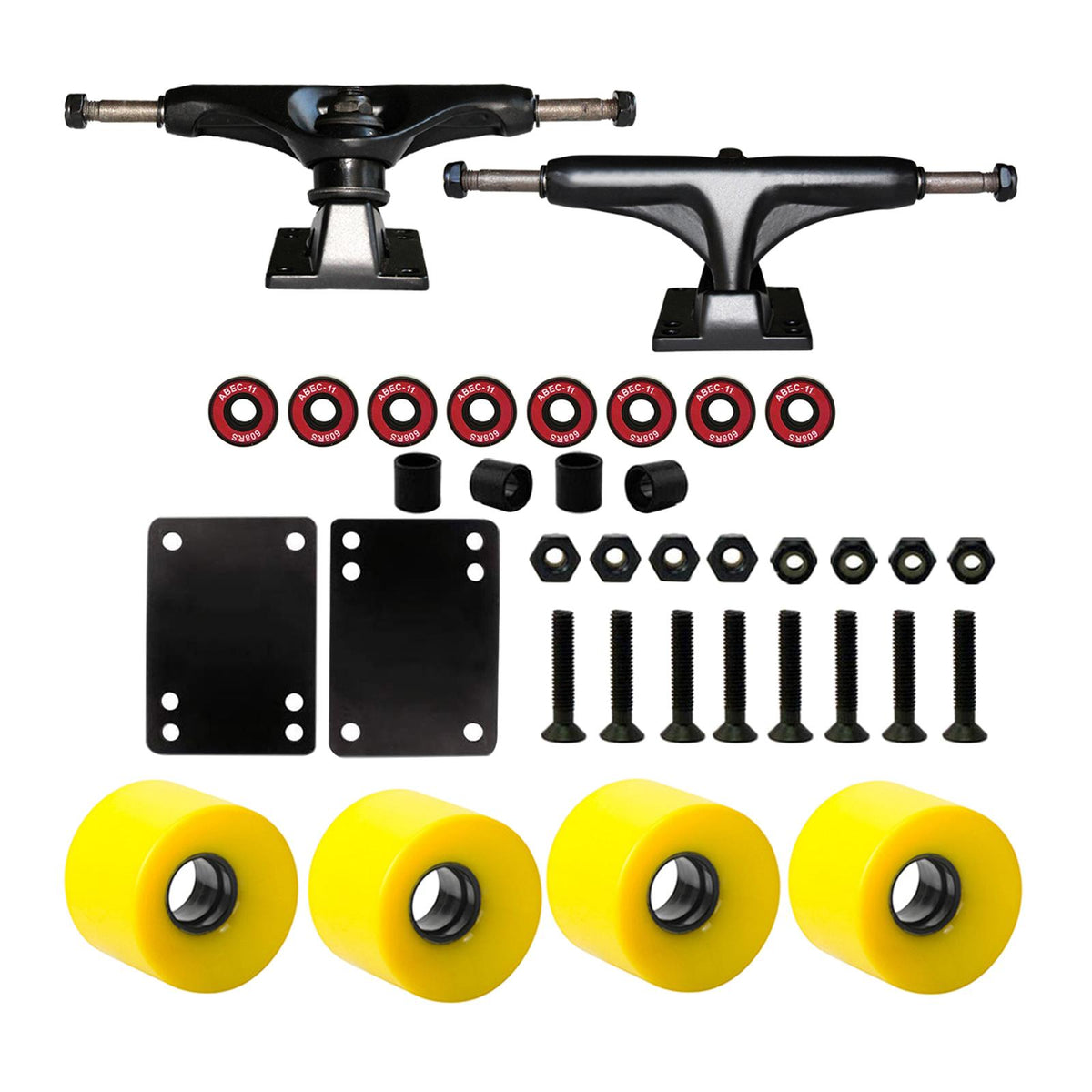Maxbell Maxbell Solid Skateboard Truck 5'' Wheel Wrench Repairing tools Spacer yellow