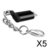 Maxbell 5xType C Adapter with Keychain Charger to Micro USB Converter Connector Black