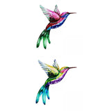 Maxbell 2pcs Hummingbird Wall Art Bird Wall Art Sculpture for Door Room Decor