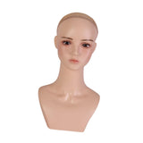 Female Mannequin Head Display Stand Cosmetology for Glasses Cap Hair Styling