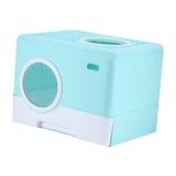 Pet Cat Litter Box Toilet Closed Easy Clean Kitty Litter Box for Indoor Green - Aladdin Shoppers