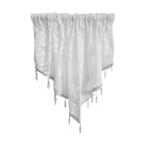 Maxbell Beaded Window Valance Home Decoration with Beads for Living Room Cafe Summer White
