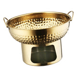 Maxbell Thai Tom Yum Hot Pot i.D. 7inch Sturdy for Parties & Outdoor Events Portable Golden