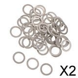 Maxbell 2x50Pcs M14 Aluminum Alloy Oil Drain Plug Crush Washers Gaskets for Hyundai