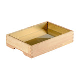 Maxbell Ice Serving Tray Cold Food Buffet Server Platter Wood for Hotels Buffet Home Rectangle S