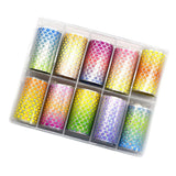 Maxbell 10x Fishing Lure Sticker Flash Materials Fake Fish Scales Sticker for Crafts