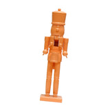 Christmas Figurine Nutcracker Statue for Fireplace Table Centerpieces Indoor Orange