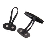 Maxbell Maxbell Pair PU Loops with Toggle Fastener Duffle Buttons for Sweater Overcoat Black