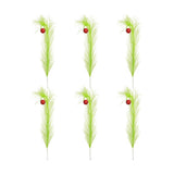 6Pcs Christmas Tree Picks Faux Pampas Grass for Wreath Decoration Party Home