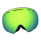 Maxbell Adult Ski Goggles Anti-fog Snow Snowboard UV Protect Over Glasses Green