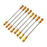 Maxbell 8Pcs Chassis Linkage Professional RC Chassis Link Rod for Yk4106 1/10 RC DIY gold