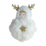 Christmas Tree Hanging Ornament Portable Lightweight Plush Doll Xmas Pendant White