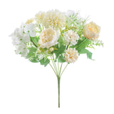 7head Fake Peony Flower Artificial Hand Flower Wedding Decor Champagne White