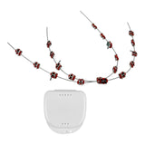 Maxbell Temporary Tooth Decoration with Metal Wires Fashionable Brace Chain Red