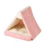 Autumn Winter Pet Tent with Cushion Cat Nest Tent Indoor Kennel Pink - Aladdin Shoppers