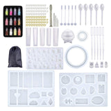 Maxbell Resin Casting Silicone Mold Kit Jewelry Making Craft 148pcs(sequins)