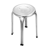 Maxbell Stacking Stool Stainless Steel Metal Stool for Indoor Outdoor Classroom Home 37cm
