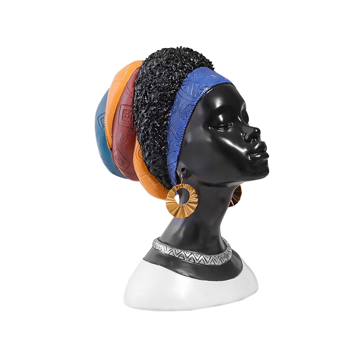 Maxbell Maxbell African Woman Statue Lady Figurine for Living Room Bookcase Decoration