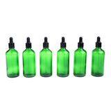 Maxbell Maxbell 6 Pieces Empty Essential Oils Dropper Bottles Liquid Aromatherapy 50ml Green